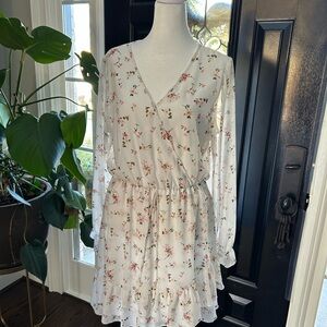 Altar'd State White Floral Mini Dress